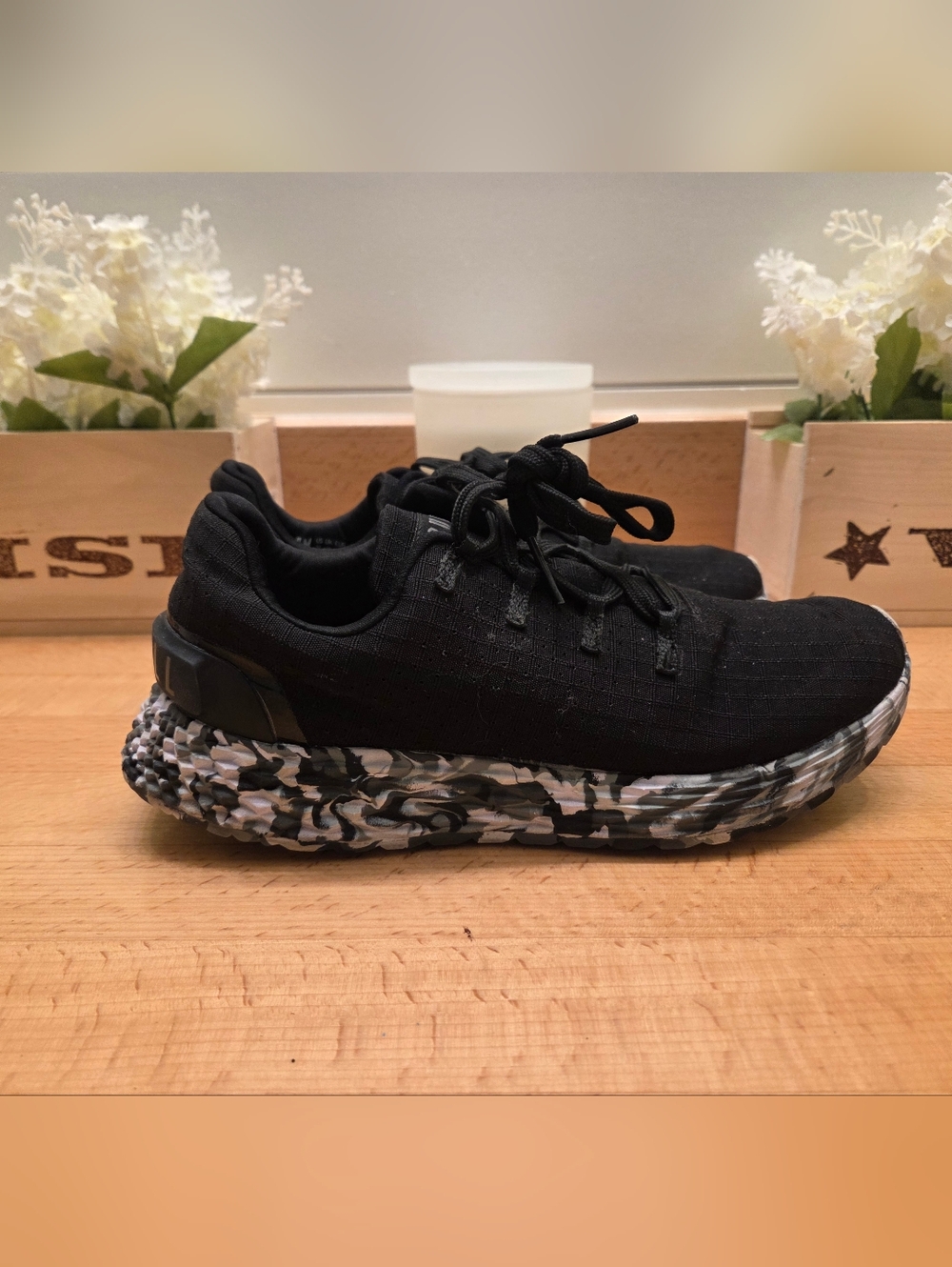 NOBULL Black/Wild Granite Ripstop Runner Sneakers Womens Size 7